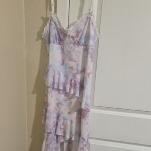 SHEIN Pastel Floral High Low Dress